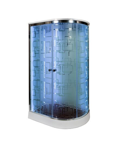 Душевая кабина AvaCan EM2012LLED+GM 120х90 асимметричная с крышей ориентация левая - фото 2