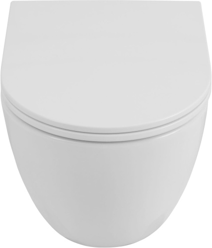 Чаша унитаза подвесная Allen Brau Priority Tornado 4.31008.20 цвет белый без сиденья безободковая душевой смыв - фото 4