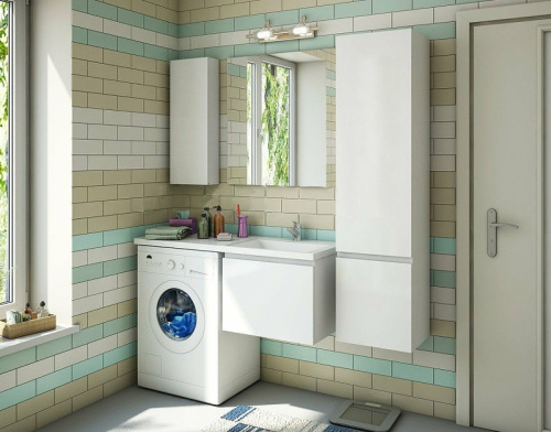 Тумба с раковиной Эстет Dallas Luxe 120 ФР-00001926 120х48х46 подвесная цвет белый - фото 5