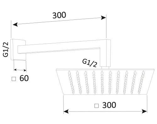 Верхний душ Mariani B0015Q0500 хром - фото 5