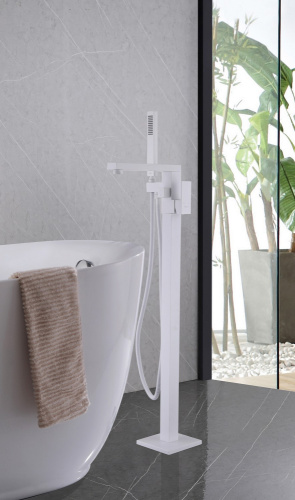 Смеситель ABBER Daheim AF8215W напольный белый матовый - фото 2