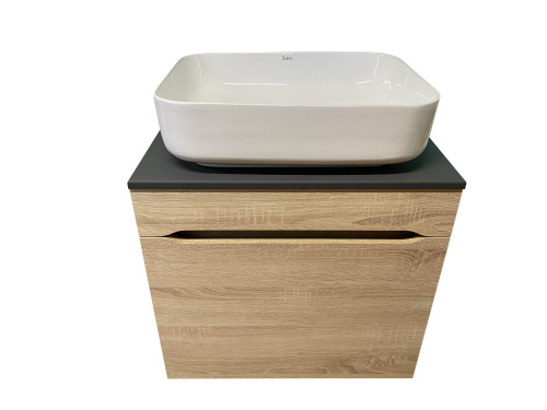 Тумба с раковиной Sintesi STL.W7017_SIN-LVB-APP-409 60х55х50 подвесная цвет бежевый - фото 4