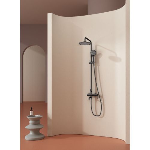 Душевая стойка Splenka S221.24.06 настенная цвет черный - фото 4