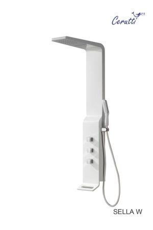 Душевая панель Cerutti SPA CT8988 настенная цвет белый