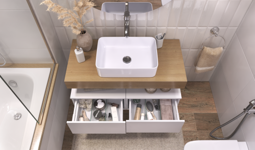 Столешница Velvex UNIT st.UNI.100-67 100х50х11 подвесная цвет дуб французский - фото 3