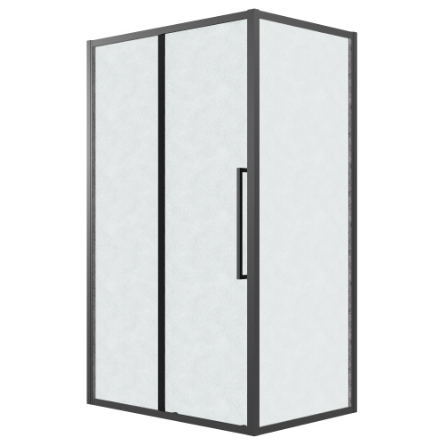 Душевая перегородка Grossman Cosmo 200.K33.02.70.21.02 70х195 стекло текстурное профиль черный матовый - фото 2