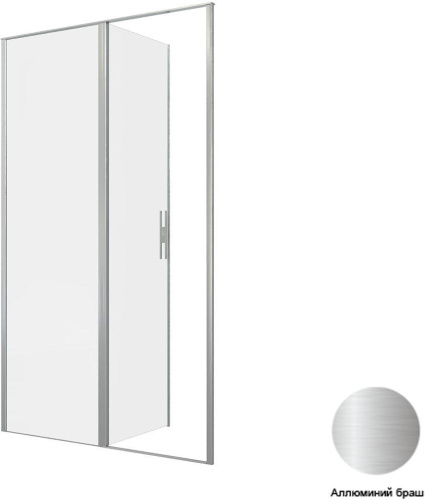 Душевая дверь Allen Brau Priority 3.31008.BA 120х200 стекло прозрачное профиль серебро брашированное - фото 2