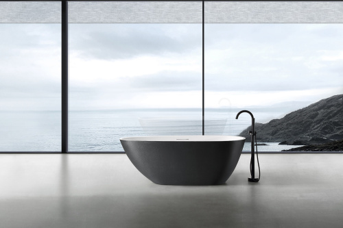 Ванна из искусственного камня Abber Dortmund AM9911BW 170х75 отдельностоящая овальная с каркасом - фото 2