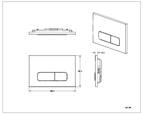 Клавиша смыва механическая AltroBagno Beni aggiuntivi AltroBagnoPFP002AQ цвет белый - фото 3