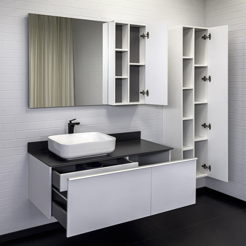 Тумба с раковиной Comforty Милан 00-00013784СF 120х52х55 подвесная цвет белый - фото 5