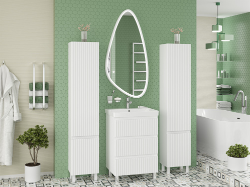 Шкаф-пенал Brevita Victory VIC-05035-010R 35х28х165 напольный/подвесной цвет белый - фото 5