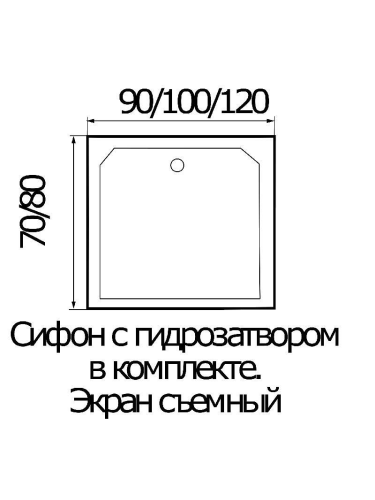 Душевой поддон WEMOR 100/80/24 S (10000002428) 100х80 акрил белый с каркасом - фото 2