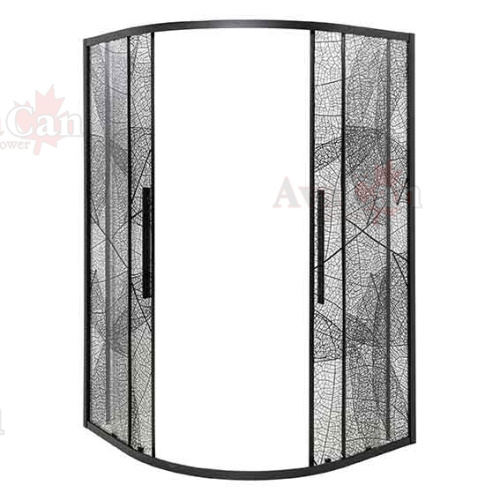 Душевой уголок AvaCan HB80 80х80 стекло тонированное профиль черный без поддона - фото 3