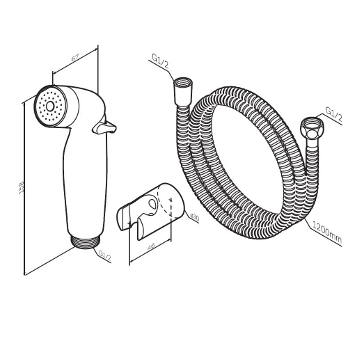 Душевой гарнитур Am.Pm F0202032 настенный хром - фото 4