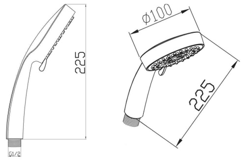 Душевая лейка BelBagno NOVA BB-D1C1 округлая - фото 2