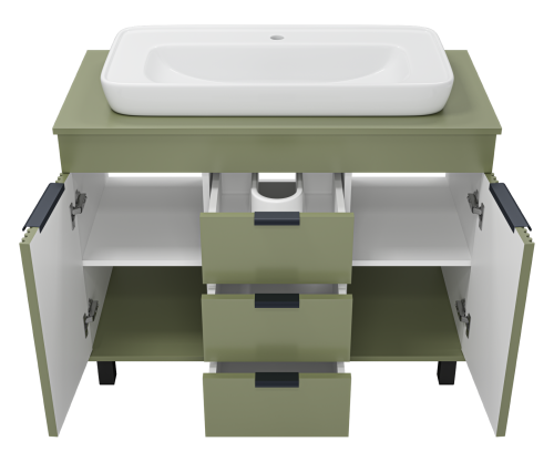 Тумба под раковину Brevita Enfida ENF-06100-0843Я 100х48х65 напольная - фото 3