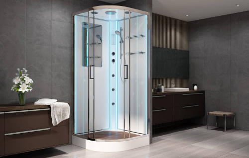 Душевая кабина AvaCan A09GM 90х90 четверть круга с крышей ориентация универсальная - фото 4