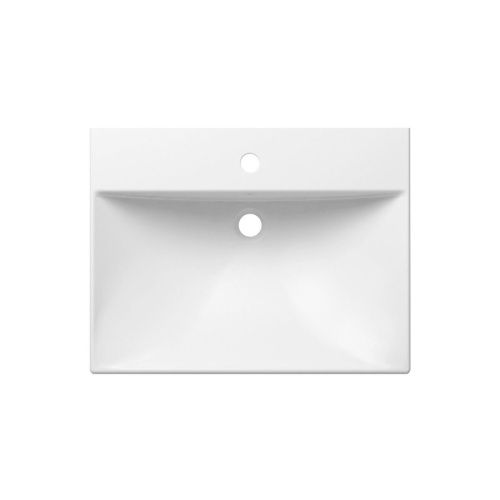 Раковина из сантехнического фарфора Lavinia Boho Bathroom Sink 33311012 60х50 встраиваемая цвет белый 1 отверстие под смеситель - фото 4