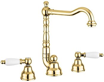 Смеситель Emmevi Deco Ceramic 121643/OR на раковину золото