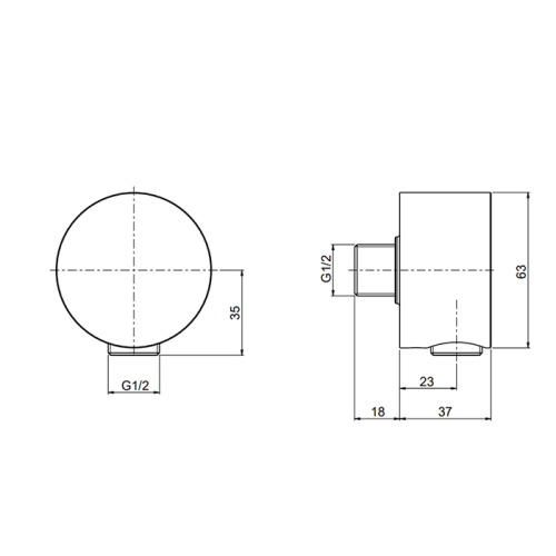 Выпуск для ручного душа с держателем QuadroDesign 207.40AS - фото 2