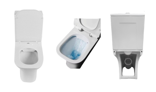 Унитаз напольный с бачком Cerutti SPA CT7192 белый с сиденьем микролифт безободковый каскадный смыв - фото 3