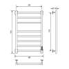 Полотенцесушитель электрический Veconi Barro-B B8050B-B 50х80 черный