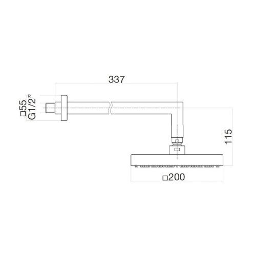 Верхний душ Webert AC0840560 черный - фото 3