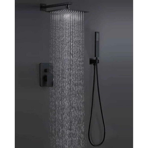 Душевая система ALMAes Leine TVZ-0810 встраиваемая цвет черный - фото 2