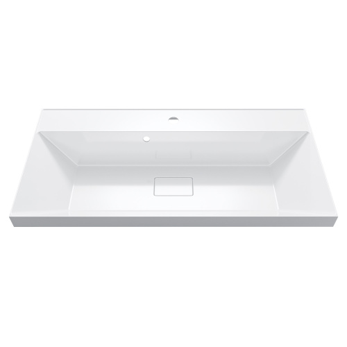 Раковина из литьевого мрамора Uperwood Classic New 291021026 90х45 полувстраиваемая цвет белый - фото 5