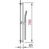 Душевой гарнитур Clever STYLE 99627 настенный хром