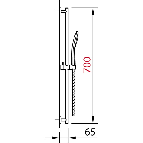 Душевой гарнитур Clever STYLE   99627 настенный хром - фото 2