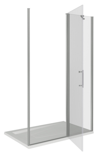 Душевая перегородка Good Door MOKKA МК00008 140х185 стекло прозрачное профиль белый - фото 2