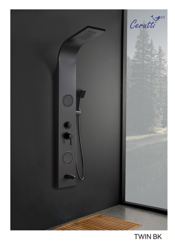 Душевая панель Cerutti SPA CT9984 прямоугольная настенная