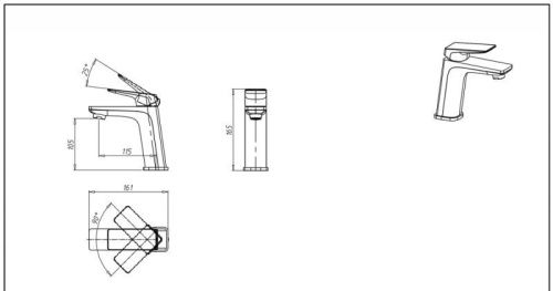Смеситель для раковины Bravat Frey F1368401CP-ENG на столешницу хром - фото 2