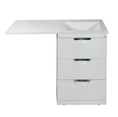 Тумба под раковину Misty Куба П-Куб01060-0113Я 55х46х87 напольная цвет белый - фото 4