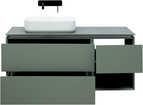 Тумба под раковину Allen Brau Infinity 1.21005.CGM 119х46х51 подвесная цвет зеленый/серый - фото 5