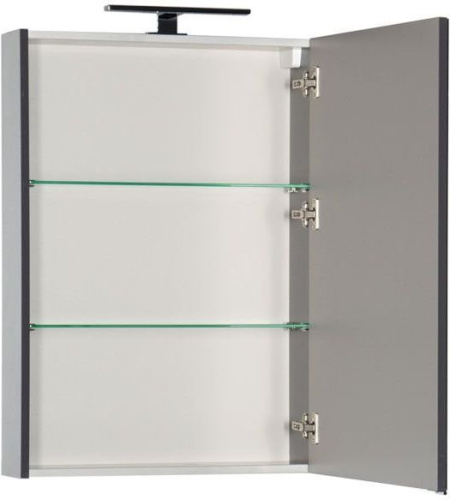 Зеркало-шкаф Aquanet Алвита 00183989 60х17х85 подвесной цвет серый - фото 2