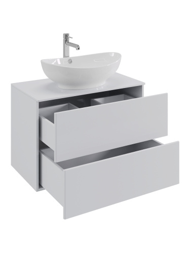 Тумба с раковиной Orange Otto Ot-75TuMDF+G56 75х41х72 цвет белый - фото 3