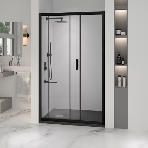 Душевая дверь RGW Passage 350801612-14 120х195 стекло прозрачное профиль черный - фото 2