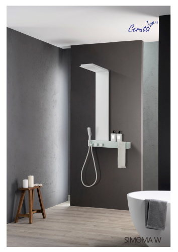 Душевая панель Cerutti SPA CT9661 прямоугольная настенная