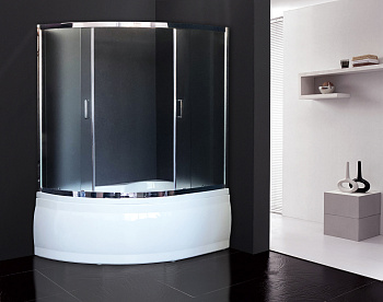 Душевая шторка на ванну Royal Bath ALPINE RB150ALP-C-CH 150х150 стекло рифленое профиль хром глянцевый ориентация универсальная