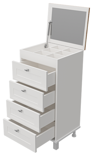 Комод Misty Марта П-Мрт12050-014Я 50х40х88 напольный цвет белый - фото 4