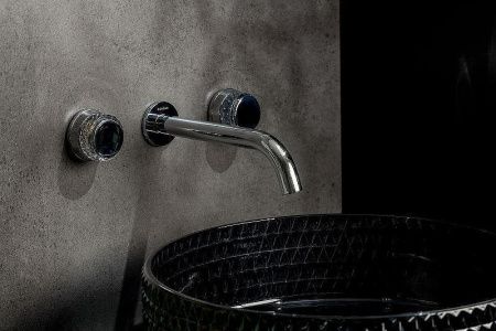 Смеситель для раковины Boheme Aura 152-2-CR-A встраиваемый в стену хром