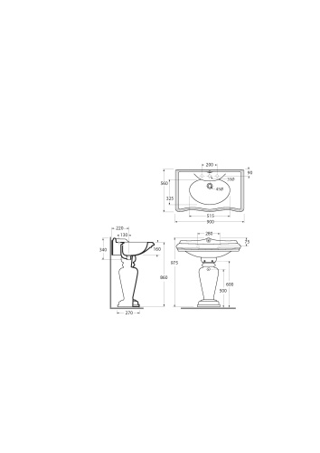 Раковина керамическая Migliore IMPERO 20789 91х56 подвесная цвет белый - фото 2