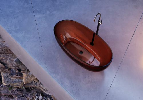 Ванна полиэфирная смола Abber Kristall AT9703Opal 170х78 отдельностоящая овальная - фото 5