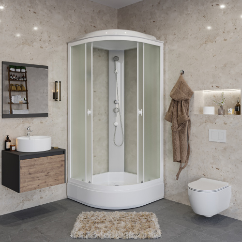 Душевая кабина Niagara Promo P100/26/MT 100х100 четверть круга с крышей ориентация универсальная - фото 3