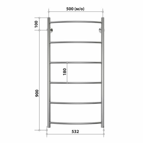 Полотенцесушитель Stelmix 4670078541161 53х100 водяной хром - фото 3