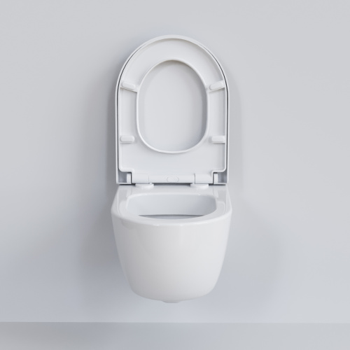 Унитаз подвесной Ambassador Abner 103T20001R-102T20001 белый глянцевый с сиденьем микролифт - фото 3