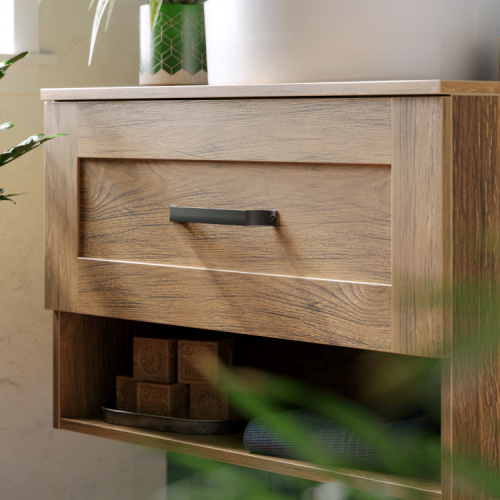 Тумба под раковину Aqwella Y CRF0108DB 80х48х50 подвесная цвет коричневый - фото 5