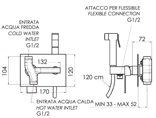 Гигиенический душ со смесителем Remer Q60 хром - фото 2